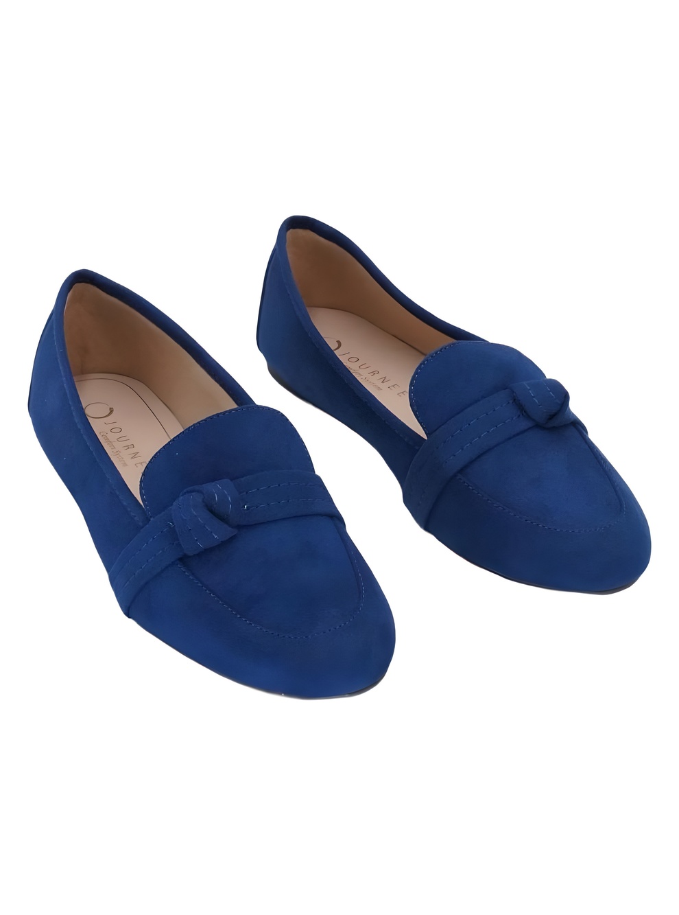 Journee Collection Womens Marci Slip-on Round Toe Loafers Navy Size 7.5M